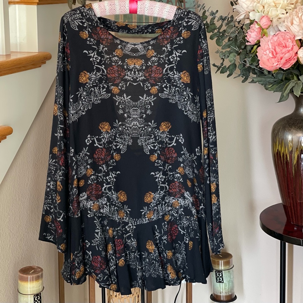 Free People | Black Mini Dress / Tunic - Picture 4 of 11